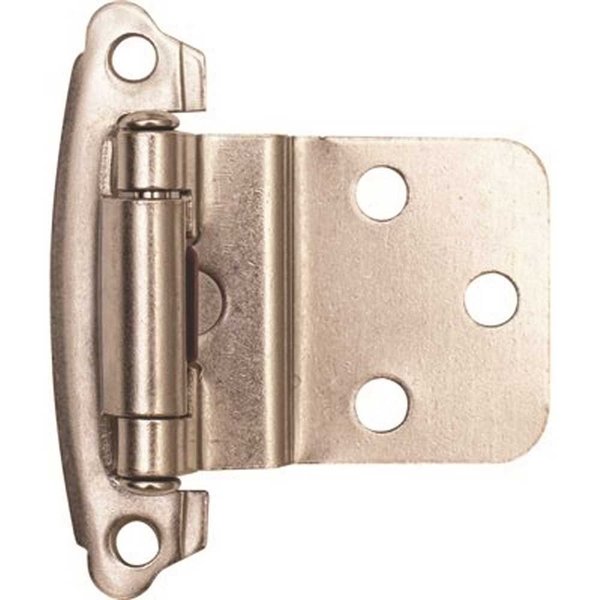 Anvil Mark 1-1/2 in. Satin Nickel Cabinet Hinge, 10PK 2494375